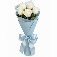 Букет 5 Белых роз Проуд в Полотняный Завод