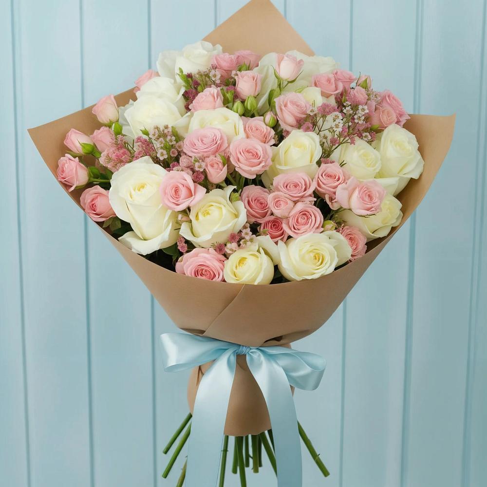 Букет цветов из: Розы в Полотняный Завод