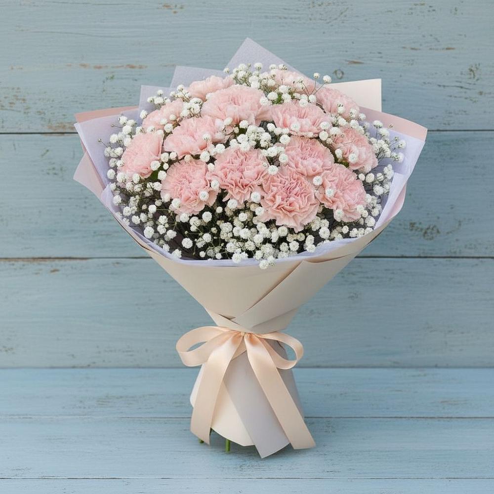 Букет цветов из: Гвоздики в Полотняный Завод