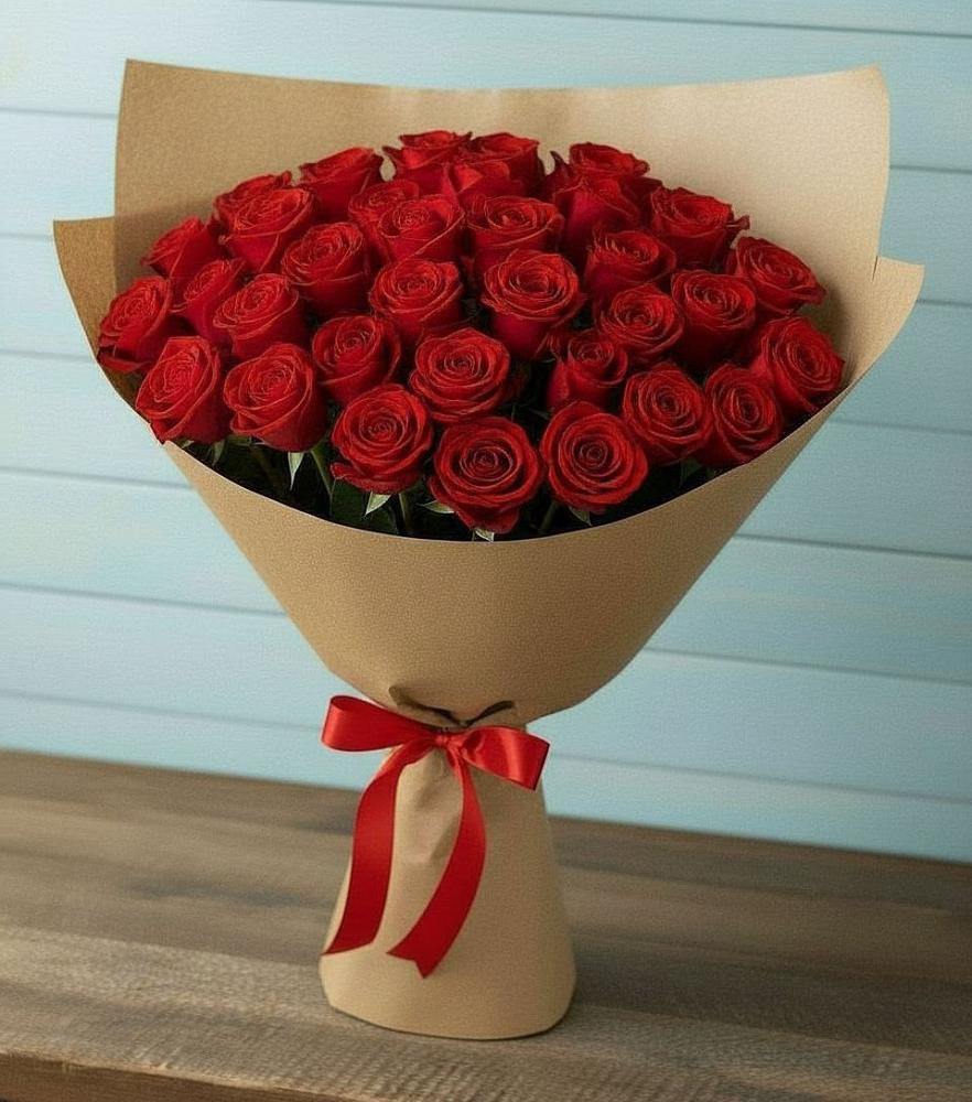 Букет Красные розы Милано в Полотняный Завод