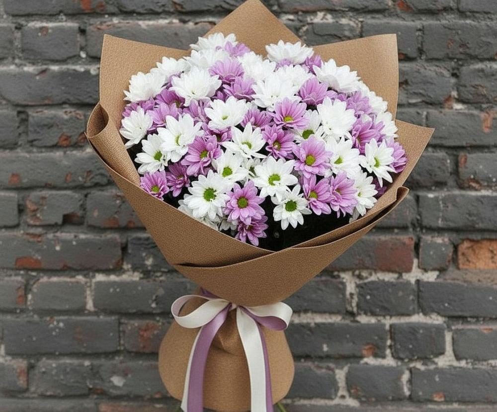 Букет цветов из: Хризантемы в Полотняный Завод
