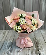 Букет цветов из:  Гвоздики, Розы и Хризантемы в Полотняный Завод