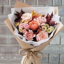 Букет цветов из:  Гвоздики, Хризантемы и Розы в Полотняный Завод