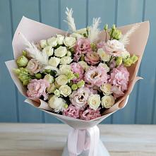 Букет цветов из:  Альстромерии и Розы #REPLACE_PRED# Полотняный Завод